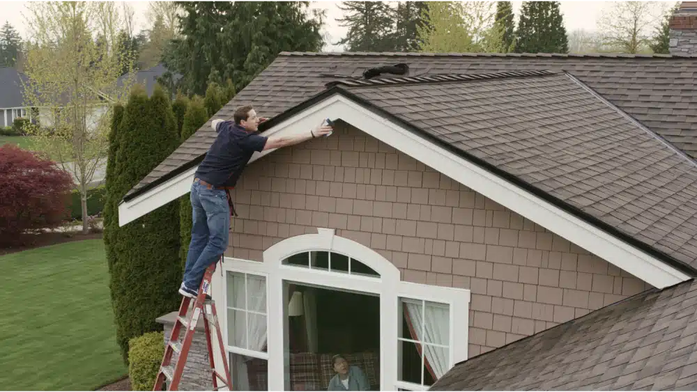 How can you check your own roof for damage before the heavy rain starts?