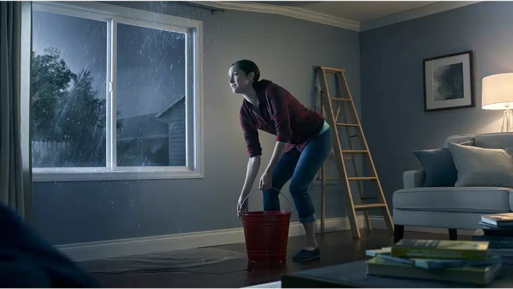 What to do while the roof is actively leaking